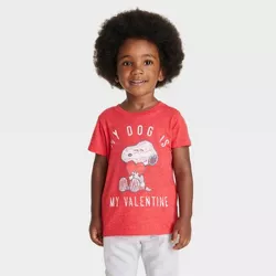 Toddler Boys' Peanuts Snoopy My Dog Printed T-Shirt - Red