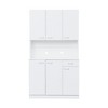 CLIHOME 70.87" 6 Doors Tall Wardrobe Storage Cabinets, Kitchen Sideboard Buffet Cabinet - 3 of 4