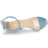 Allegra K Women's Opened Toe Clear Strap Stiletto Heel Lace Up Sandals - 4 of 4
