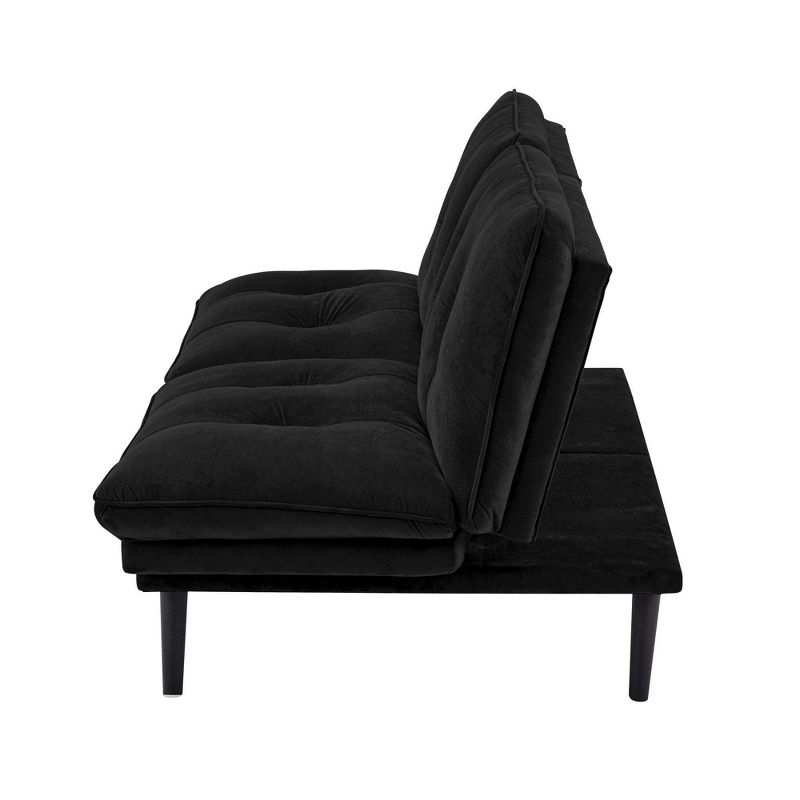 Finley Convertible Futon Sofa Bed Black - Serta, 4 of 11