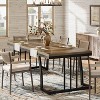 Tribesigns 63" Farmhouse Dining Table, Rectangular Kitchen Table for 4-6 People with Thick Tabletop and Sturdy Metal Frame - 4 of 4