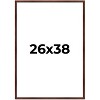 PosterPalooza | Classic Modern Brown Picture Frame - UV Acrylic, Foam Board Backing, Hanging Hardware - 2 of 4