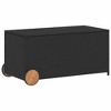 Garden Storage Box Black PE Rattan 42.1 x 21.7 x 20.9 in vidaXL - 2 of 4