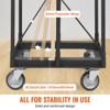 VEVOR Drywall Cart, 1500 LBS Panel Dolly Cart with 36.02" x 24.02" Deck and 5" Swivel Wheels, Heavy-Duty Drywall Sheet Cart - 4 of 4