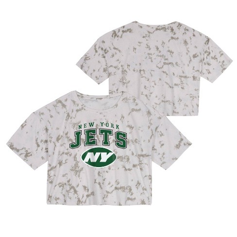 NFL New York Jets Junior Short Sleeve Tie-Dye Fashion Crop T-Shirt - S