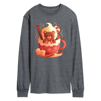 Men's - Instant Message - Bear Cocoa Mug Long Sleeve Graphic T-Shirt