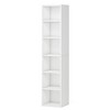Resenkos Bookshelf, Bookcase Standing Shelf Unts,70.9" Corner Bookcase, Modern 6-Tier Narrow Cube Display Shelves,White - 3 of 4
