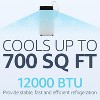 12000BTU Portable Air Conditioner - Cools Rooms Up to 700 Sq.Ft, With Dehumidifier, Fan Modes, Remote Control, 24Hrs Timer, and Moveable Whe - 4 of 4