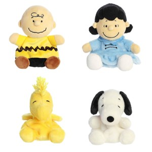 Aurora® Palm Pals™ Peanuts 5 Inch Stuffed Animal Bundle, Charlie Brown, Lucy, Snoopy & Woodstock - 1 of 3