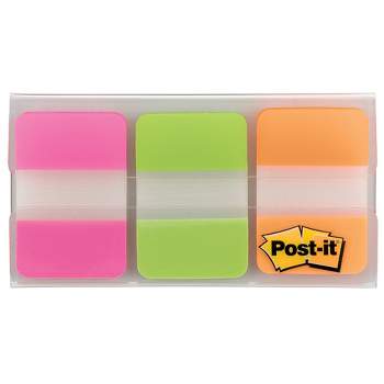 Post-it Index Strong, ft 25,4 x 38 mm, set de 3 couleurs (rose, vert en  orange), 12 tabs par couleur