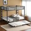 Mshliw Queen over Queen Metal Bunk Bed with Twin Trundle, Heavy-Duty Bunk Frame with Guardrails, Noise-Free Design & Under-Bed Storage - 4 of 4