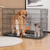 FURNIinspire Pet Crates and Houses 48 Inch Two Entry Collapsible Pet Enclosure with Modular Partition and Detachable Base, Black, 48.4"*29.3"*31.2" - 3 of 4