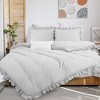 PiccoCasa 110GSM Brushed Microfiber Soft Duvet Cover Set with Corner Ties 3 Pcs - 3 of 4