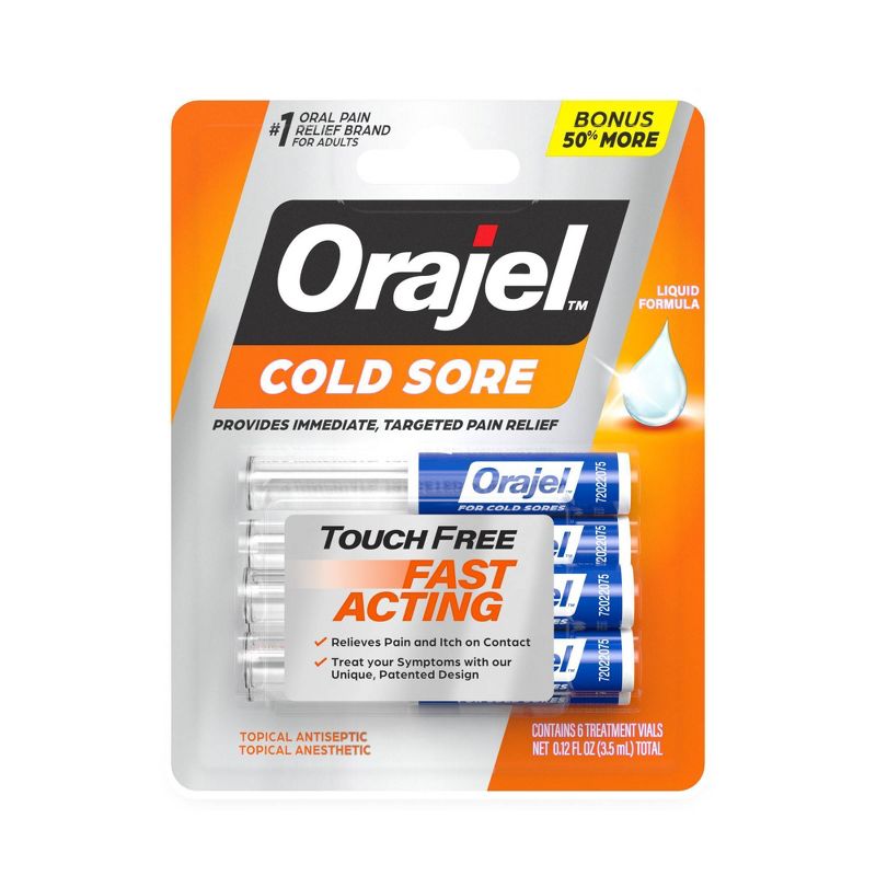 Orajel Single Dose Touch-Free Applicator Cold Sore Treatment - 4pk, 2 of 13