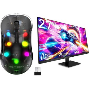 LED Wireless Mouse and 27 Inch Computer Monitor - 1 of 3