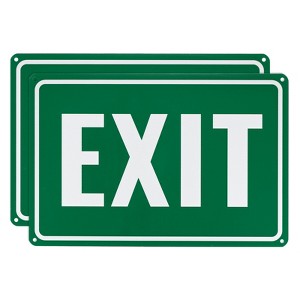 Unique Bargains Aluminum Reflective Rust Free Waterproof Exit Sign 2 Pcs - 1 of 4
