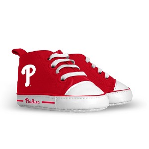 BabyFanatic Pre-Walkers High-Top Unisex Baby Shoes - MLB Philadelphia Phillies - 1 of 4