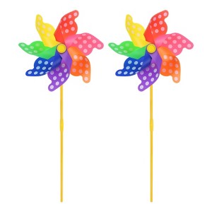 Unique Bargains Garden Multicolored Outdoor Decor Wind Spinner 2 Pcs - 1 of 4