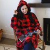 Catalonia Women Fleece Hoodie Sweatshirt Dress, Casual Snuggle Wearable Blanket Pullover Sweater with Kangaroo Pocket, Warm and Soft, Gift for Women - 2 of 4