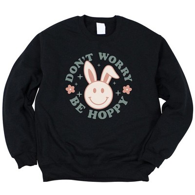 Simply Sage Market Women's Graphic Sweatshirt Be Hoppy Smiley Face
