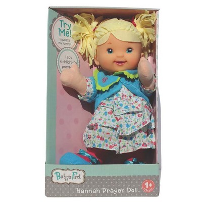 Goldberger Baby's First 14" Hannah Prayer Soft Body Baby Doll, Blonde