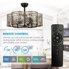 Parrot Uncle 31-Inch Oil Rubbed Bronze Modern Bladeless Ceiling Fan with Light and Remote Control Cage Ceiling Fans - 3 of 4