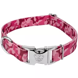 Country Brook Petz Premium Pink Bone Camo Dog Collar (1 Inch, Medium)
