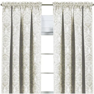 Ivory Polyester Blackout Rod Pocket Curtain Panels, 63 inches