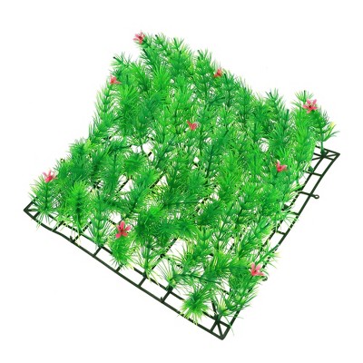 Unique Bargains Artificial Plastic Lawn for Fish Tank Landscape Decoration Green 6.3x5.91 inch 2 Pcs
