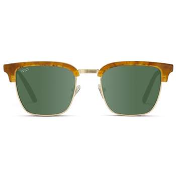 Semi Round Frame LV Style Sunglasses | Sophisticated & Sporty | 100% UV Protection | 3305 Black & Gunmetal w/ Smoke Lens
