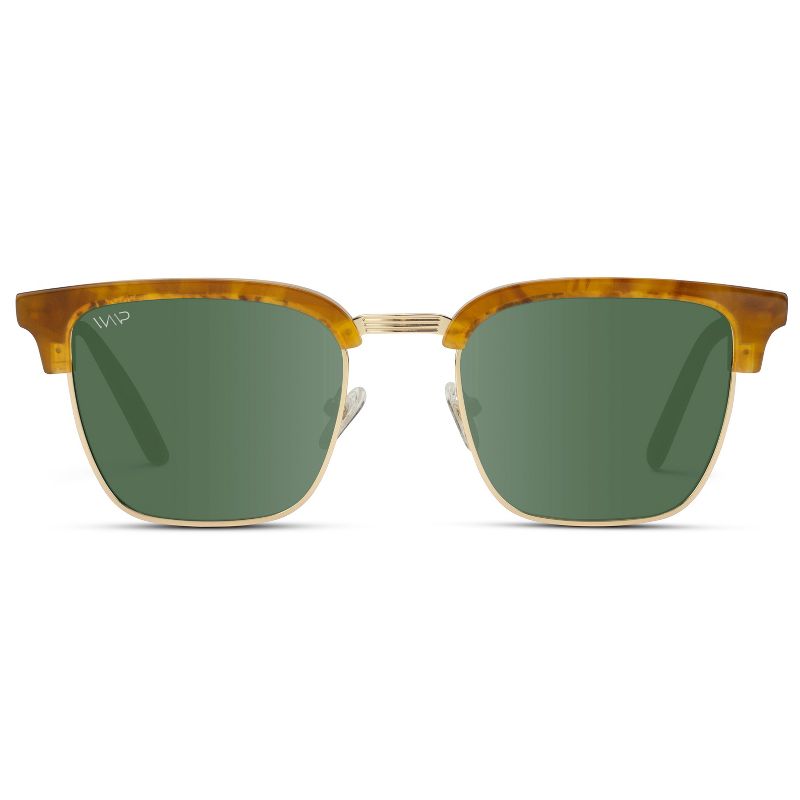 WMP Eyewear Polarized Semi-Rimless Rectangular Sunglasses, 1 of 5
