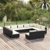 vidaXL Garden Lounge Set Black, Cream - 2 of 4