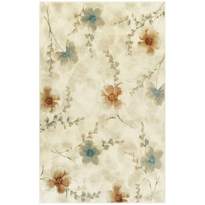 Modern Floral Indoor Area Rug or Runner - Blue Nile Mills