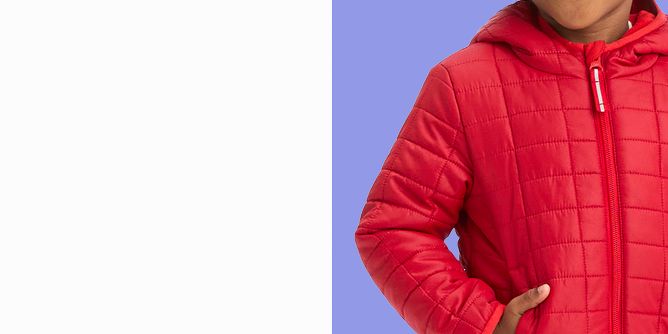 Water-repellent Puffer Vest - Bright red - Kids