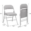 Folding Chairs with Padded Cushions, Hold Up to 350 Pounds, Suitable for Dining Room, Home Office, Indoor and Outdoor Events - 3 of 4
