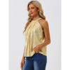 INSPIRE CHIC Women's Party Club Sparkle Sequin Sleeveless Halter Tops - image 4 of 4