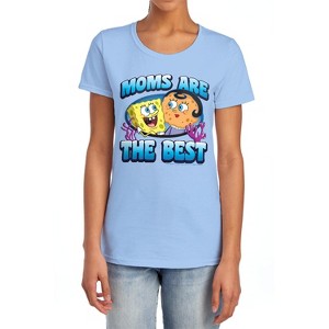 Women's Spongebob Squarepants Mother's Day Moms Are The Best T-Shirt - 1 of 4