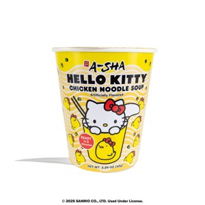 A-Sha Hello Kitty Chicken Cup Noodle Soup -  2.29oz - 1 of 4