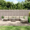 vidaXL 10 Piece Patio Garden Lounge Set with Cushions - Versatile and Comfortable Outdoor Furniture Set - 2 of 4