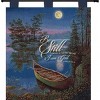 Manual Woodworkers and Weavers Moonlight Bay-3 Wall Hanging, 26x36 Inches, Woven Cotton Nautical Tapestry with Tranquil Coastal Scene - 2 of 3