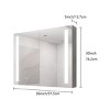 Medicine Cabinet With Lights,Recessed Medicine Cabinet With Mirror,Surface Mount Bathroom Cabinet,Glass Shelf Cabinet,Shaving Cabinet-The Pop Home - 4 of 4