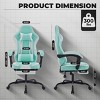 Ergonomic Gaming Chair with Adjustable Recline, Footrest, 3D Linkage Armrest, Lumbar & Neck Support, for Office & Gaming-Cuddlewood - 4 of 4