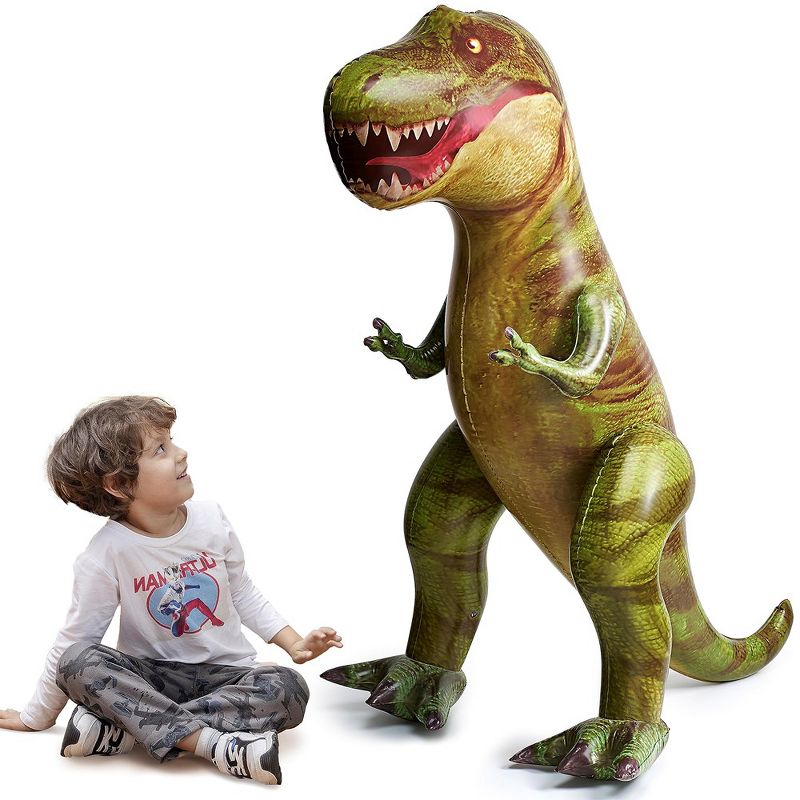 Syncfun 62" Giant T-Rex Dinosaur Inflatable Costume for Party Decorations, Birthday Party Gift for Kids and Adults (Over 5Ft. Tall), 1 of 9