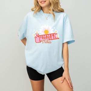 Simply Sage Market Summer Vibes Daisy Garment Dyed Tee - 1 of 4