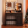 Fredees Makeup Vanity Desk: Lighted Mirror, Power Outlet, Bedroom Dressing Table, Adjustable Lights, 1 Cabinet, 2 Drawers - 3 of 4