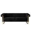 GDFStudio Calla 83.85'' 3-Seater Modern Chesterfield Velvet Upholstered Sofa - 4 of 4