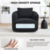 PAGED Swivel Upholstered Sofa High-Resilience Sponge Single Sofa with One Soft Pillow for Living Room, Home Office - 4 of 4