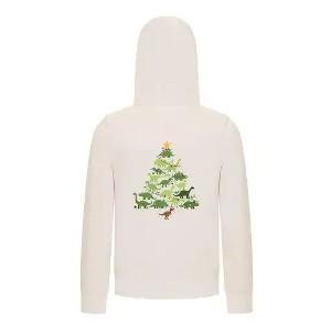 Everyday Kids Christmas Collection Dinosaur Tree Boys Zip Up Hoodie – Holiday Sweatshirt - 1 of 4