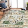 Runner Rug Kitchen Hallway Entryway – Vintage Floral Oriental Design Non-Slip Stain Resistant Low Pile Floor Covering - 4 of 4