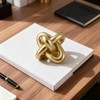 Itopfox 3 Piece Golden Knot Sculpture Set Resin Decorative Statues 5.5 inch Modern Abstract Home Decor for Coffee Table Shelf Entryway - 4 of 4